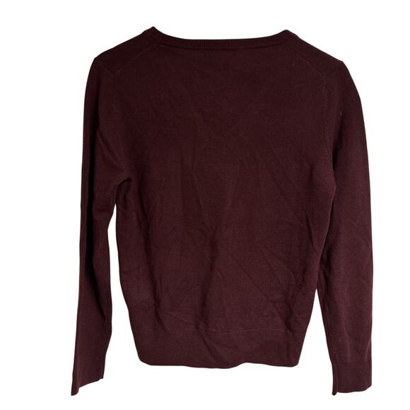 NEW Quince Mongolian Cashmere V-Neck Sweater Red Maroon Small - Picture 4 of 7